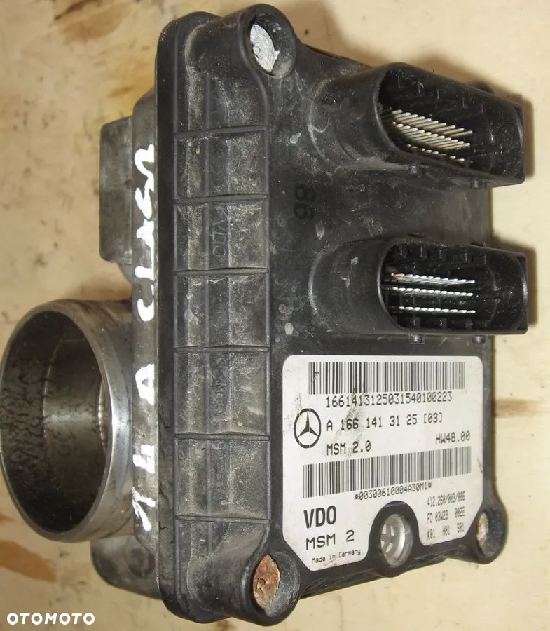 przepustnica MERCEDES  A KLASA A168 140 1.4 benzyna A1661413125 - 4
