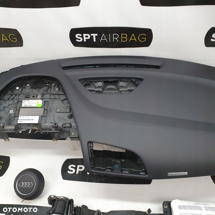 AUDI R8 DESKA ROZDZIELCZA KONSOLA KOKPIT PULPIT PODUSZKI AIRBAG AIR BAG PASY KURTYNY KIT SET - 3
