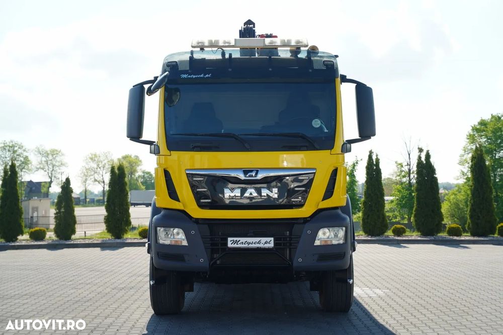 MAN TGS 26.420 / 6x4 / BASCULĂ DUBLĂ / LATERALĂ HIDRODORIZATĂ / BORDMATIC + PALFINGER 18002 HDS / ROTATOR / PILOT / EURO 6 - 18