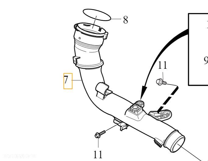 VOLVO S60 V60 II dolot rura przewod intercoolera OE 31370128 - 1