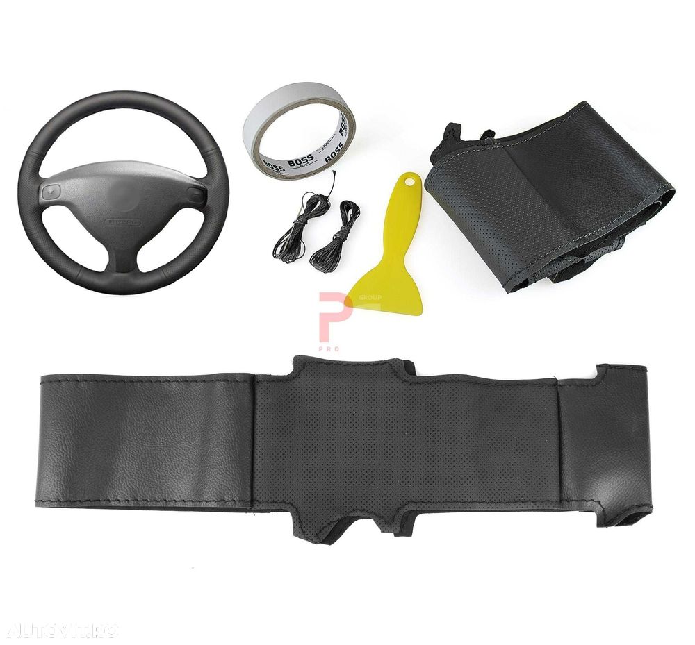 Husa volan piele negru 38 cm.  Zafira A, Astra G, Astra H - 1