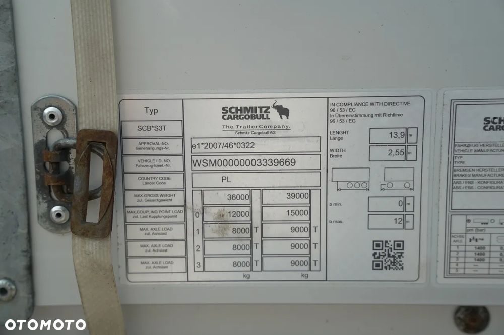 Schmitz Cargobull / FIRANKA / OŚ PODNOSZONA / DACH PODNOSZONY / KOSZ NA PALETY - 28