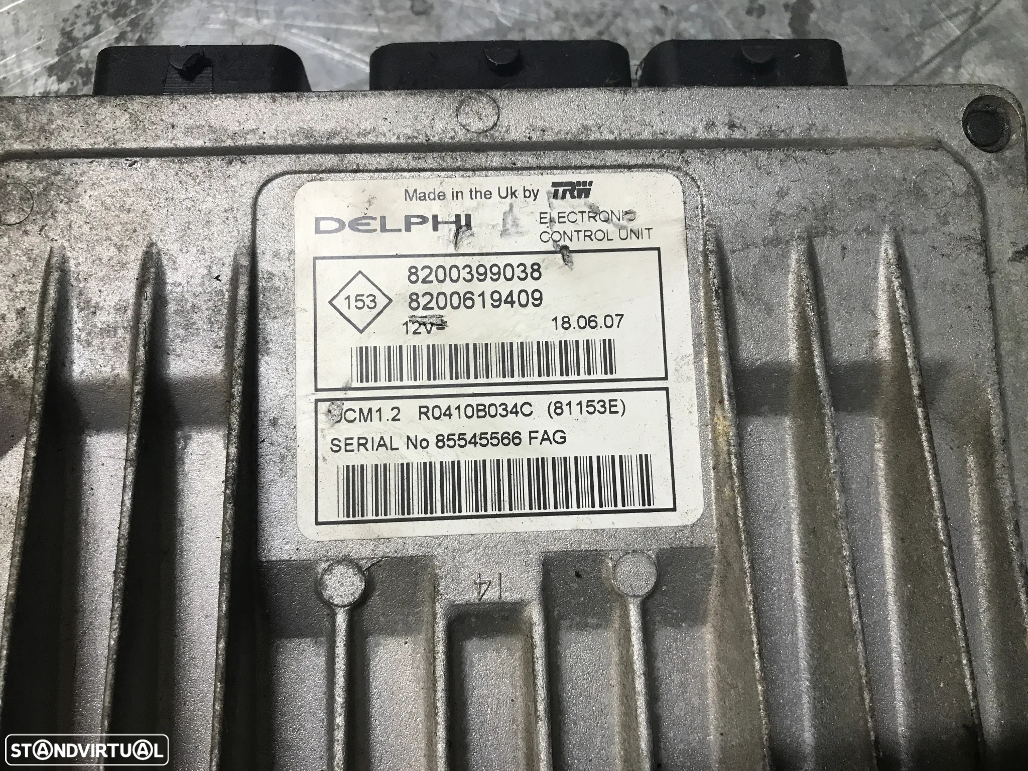CENTRALINA DO MOTOR RENAULT CLIO III / MEGANE II 8200399038 8200619409 R0410B034C - 3