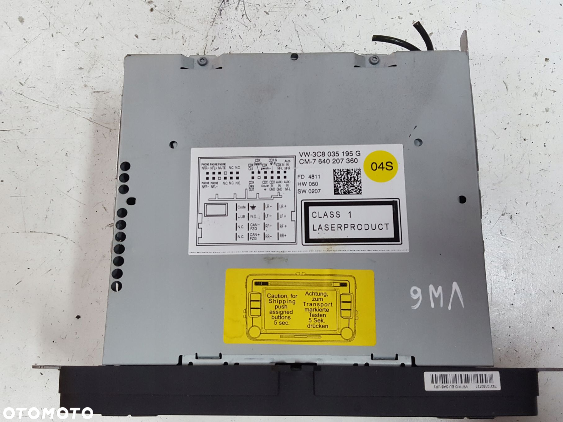 VW GOLF 6 VI JETTA RADIO CD RADIOODTWARZACZ 3C8035195G - 2