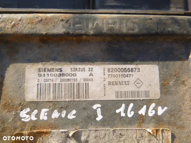 ZESTAW STARTOWY KOMPUTER STACYJKA CZYTNIK BSI RENAULT SCENIC I LIFT 1.6 16V 99-02 - 7