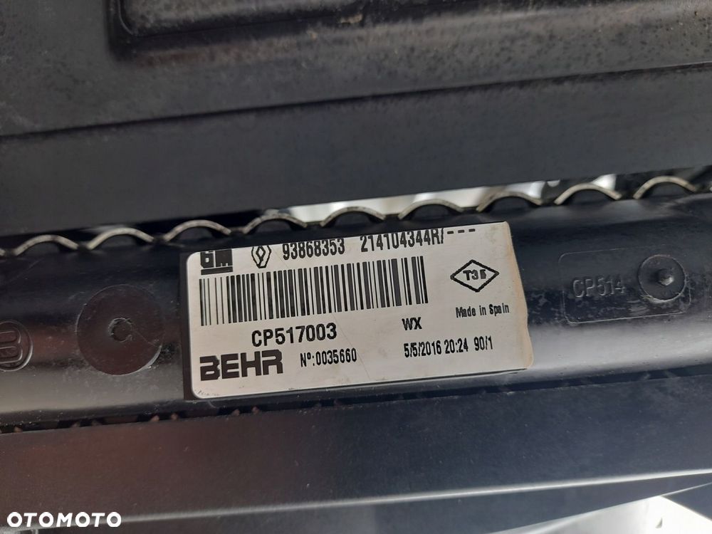 KOMPLET CHŁODNIC CHŁODNICA WENTYLATOR 1.6 DCI OPEL VIVARO B TRAFIC III 16R - 9