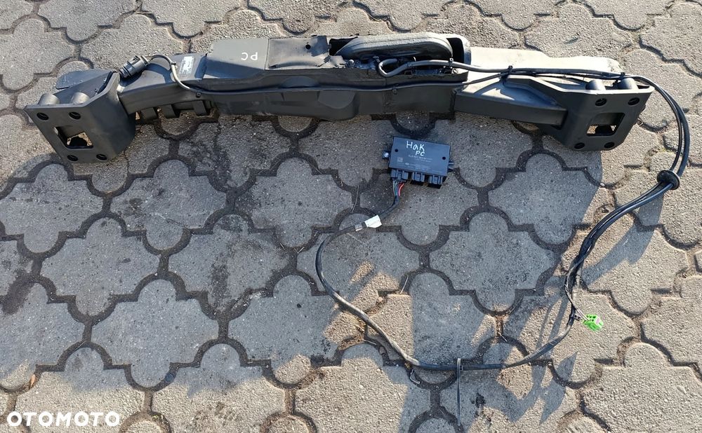 Cayenne I hak holowniczy elektrycznie rozkładany moduł oryginał Porsche 7L5 803921 AA, 7L0 907 383 M - 1