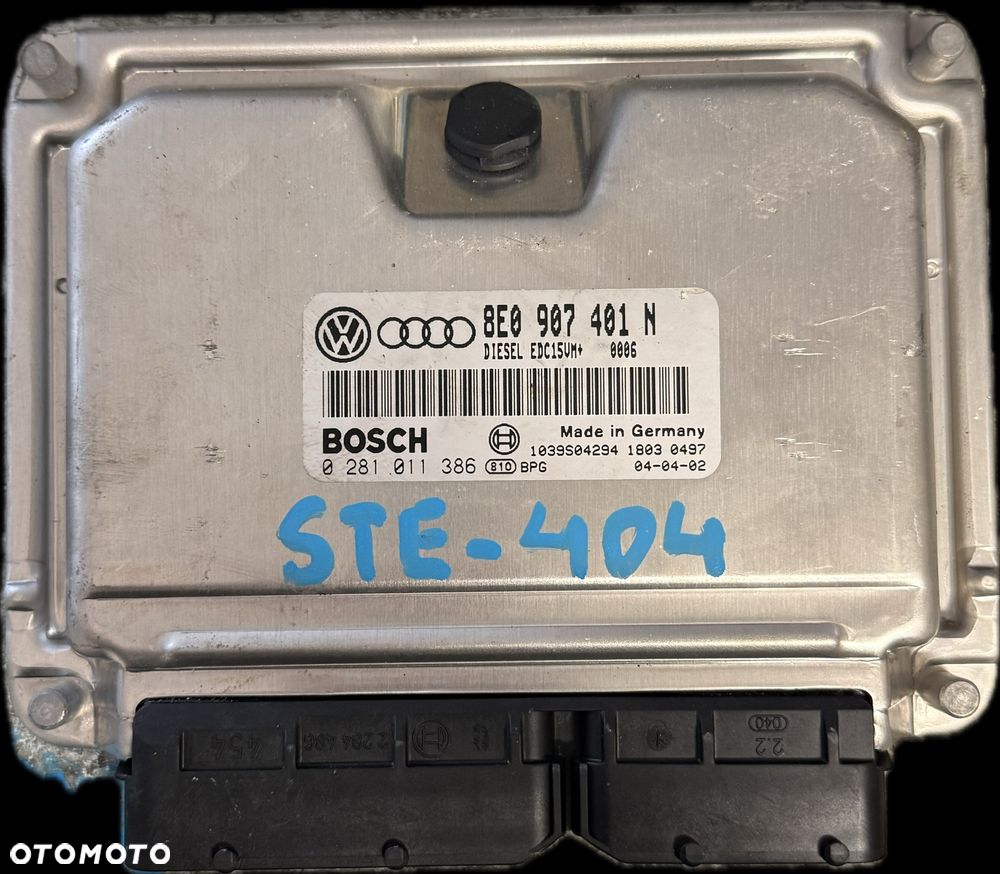 Sterownik Silnika ECU Komputer Vw Volkswagen Skoda Seat 8E0907401N - 1