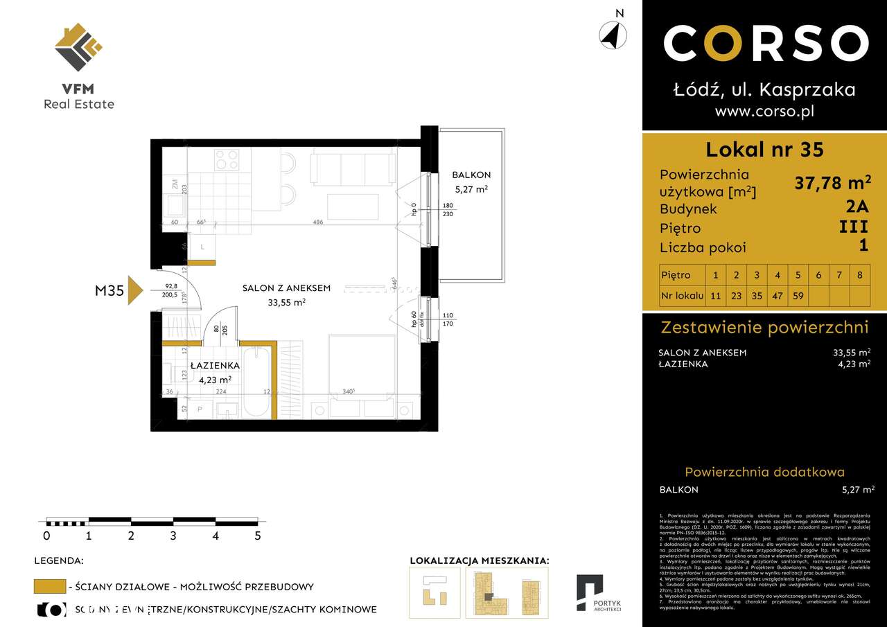 1-pokojowe mieszkanie 37m2 + balkon Bez Prowizji - Pełny obrazek: 2/23
