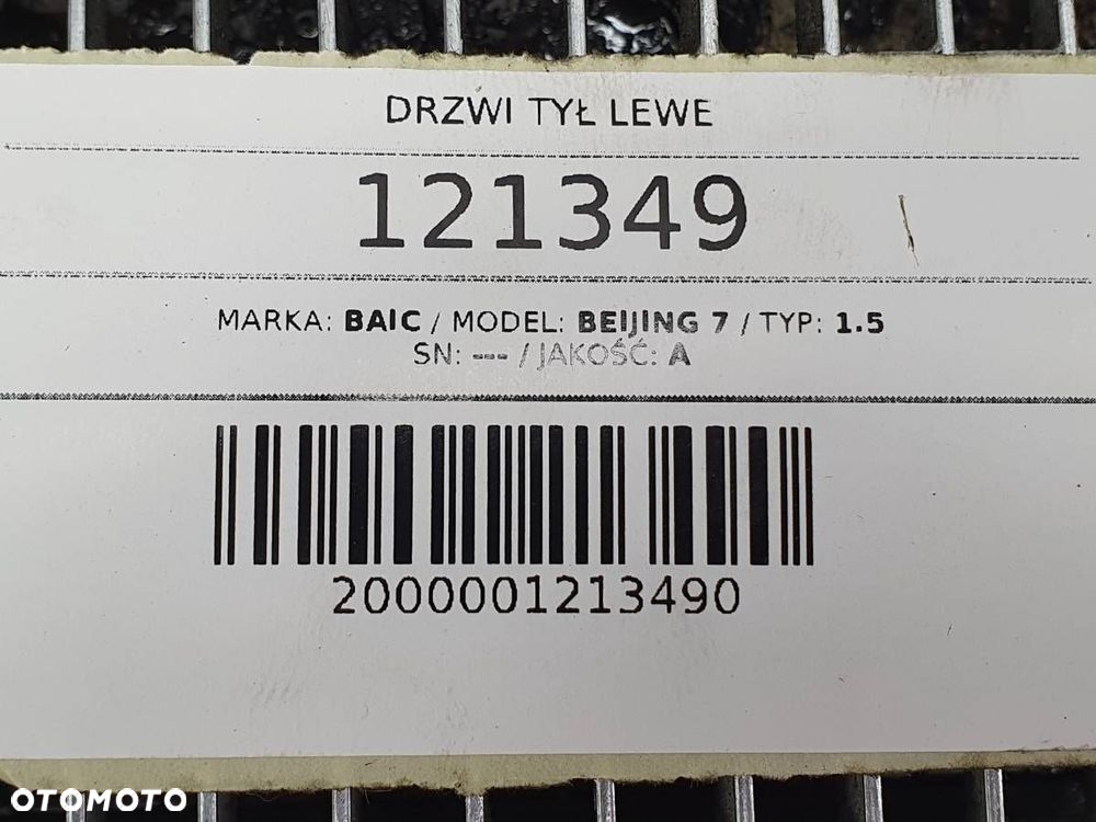 DRZWI TYŁ LEWE BAIC BEIJING 7 X75 2024 GOŁE USZKODZONE - 9