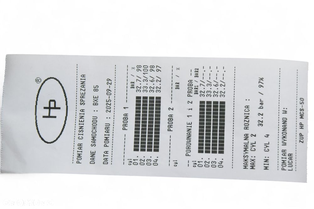 Silnik PASSAT B6 GOLF V TOURAN OCTAVIA II TOLEDO 1.9TDI 105KM BXE KOMPRESJA - 14