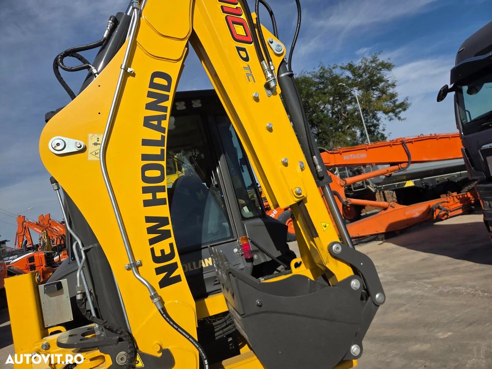 New Holland B110D NOU -nefolosit, FULL OPTION, Masa operatinoala 9,5 tone, motor 120CP euro6 cu Ad Blue, Certificat CE Atestat RAR, Cupa multifuncitonala 4x1, FURCI paleti, Brat excavare extensibil, anv MICHELIN, Aer cond, cutie POWERSHIFT, PROMOTIE 84900 EUR+T - 16