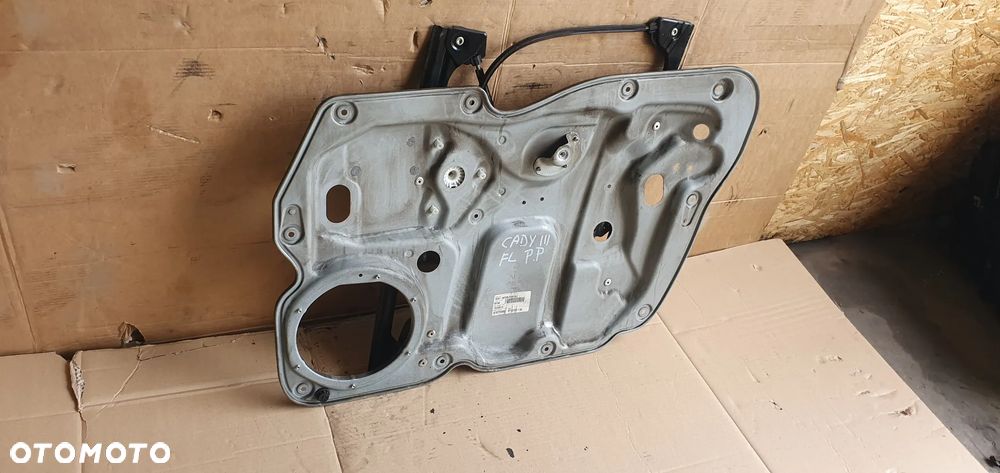 Mechanizm podnośnik szyby prawy przód VW Caddy III Lift 1T0837756M - 4