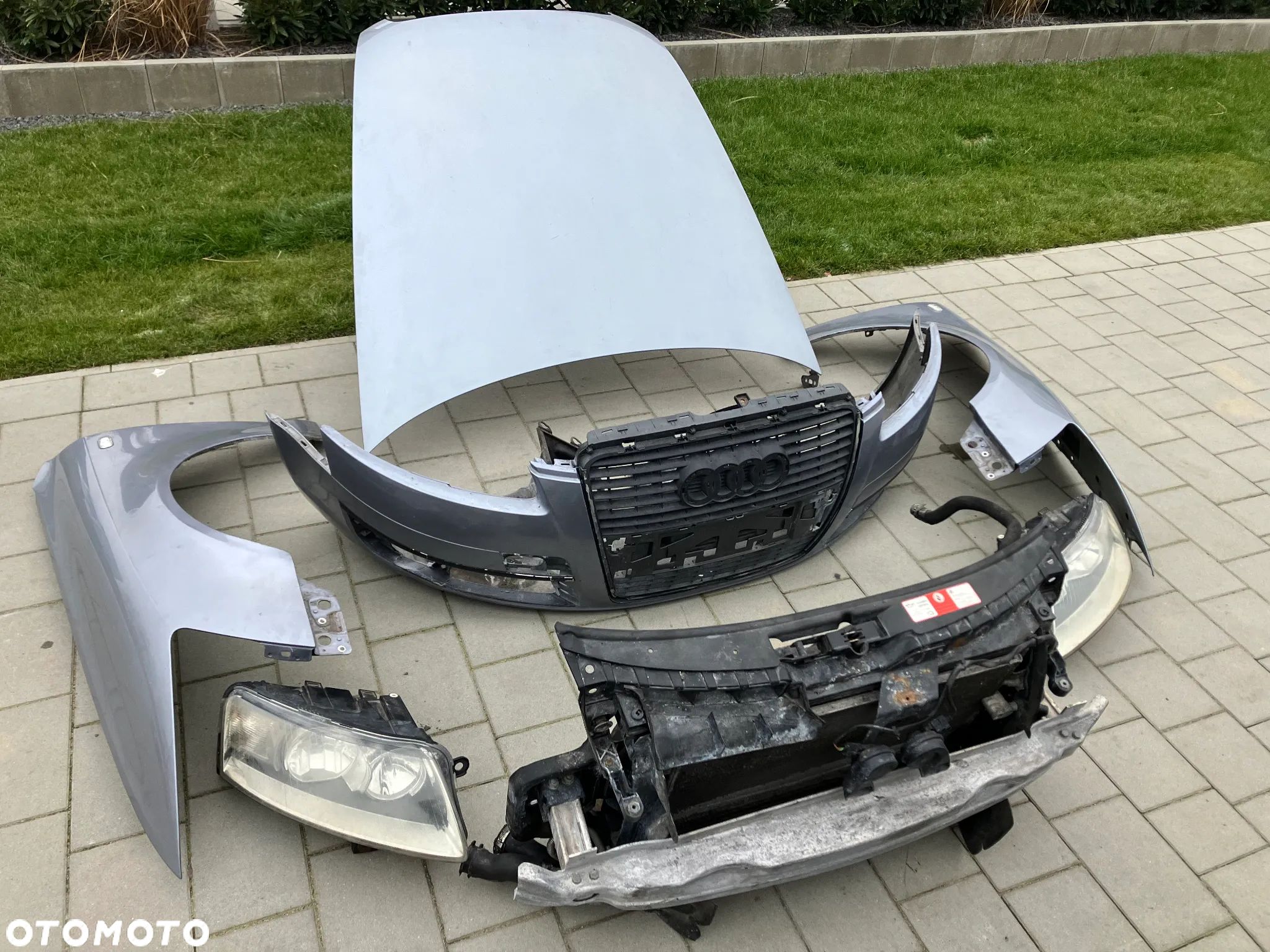 KOMPLETNY PRZÓD LY7H AUDI A6 C6 2.7TDI 3.0TDI MANUAL PRZED LIFT EUROPA MASKA BŁOTNIK PAS PRZEDNI CHŁODNICE ZDERZAK LAMPY BŁOTNIKI LAMPA PRAWA LEWA - 1
