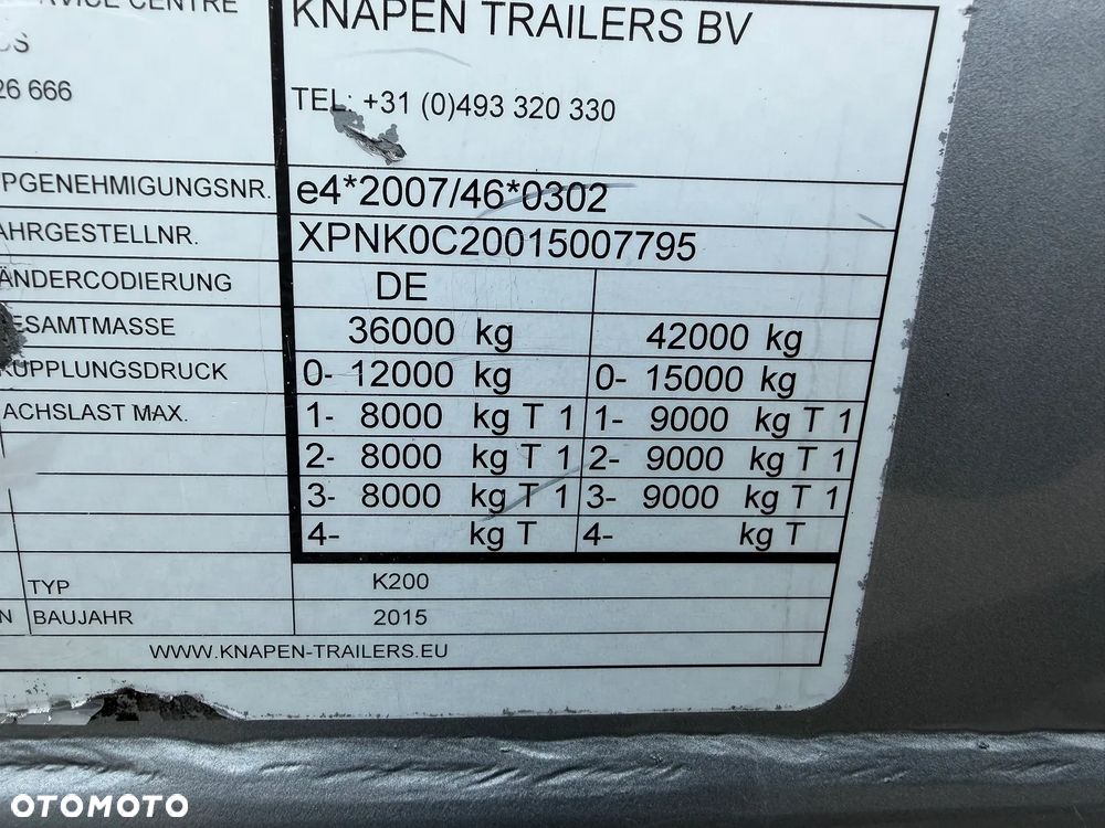 Knapen K200 Ruchoma podłoga 64m3 AGRO 3,50 m Wysokość 2015 rok - 7