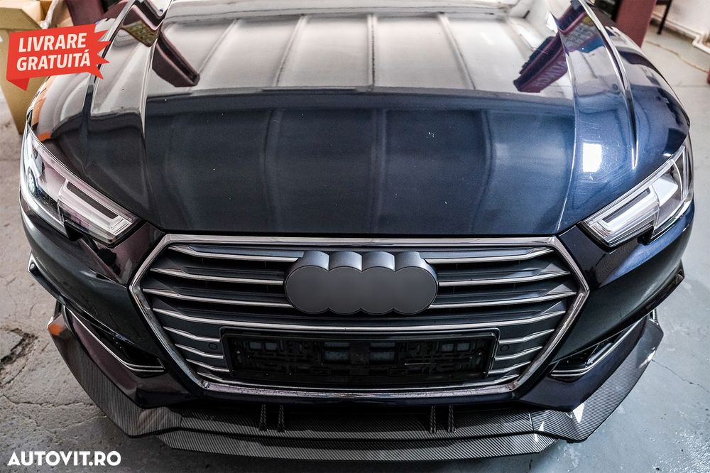 Prelungire Bara Fata Lip Audi A4 B9 8W S-Line (2016-2018) Carbon Look- livrare gratuita - 18