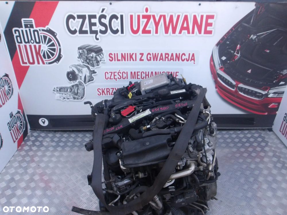 SILNIK KOMPLETNY MERCEDES CLK 2.2 CDI BITURBO 651.980 58 TYS NISKI PRZEBIEG