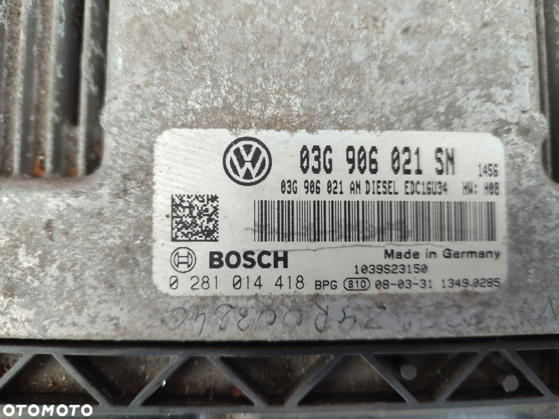 Sterownik komputer silnika SEAT ALTEA XL 2.0TDI 03G906021SN - 4