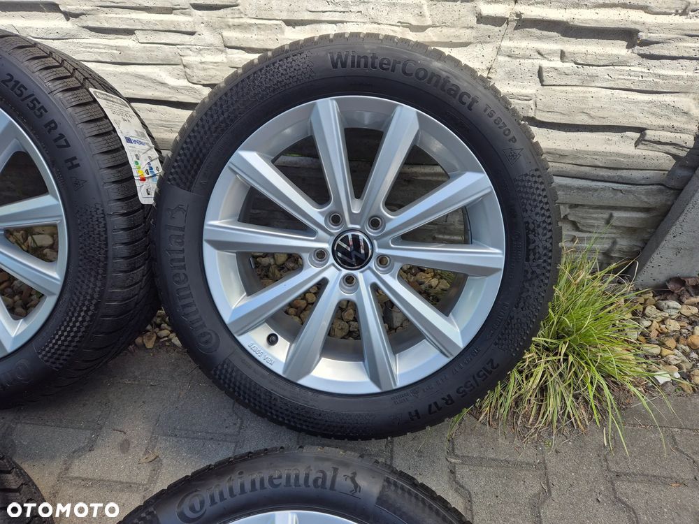 4x 7x17 ET38 5x112 Komplet kół oryginalnych zimowych VW 215/55r17 continental ts-870 seal inside - 4