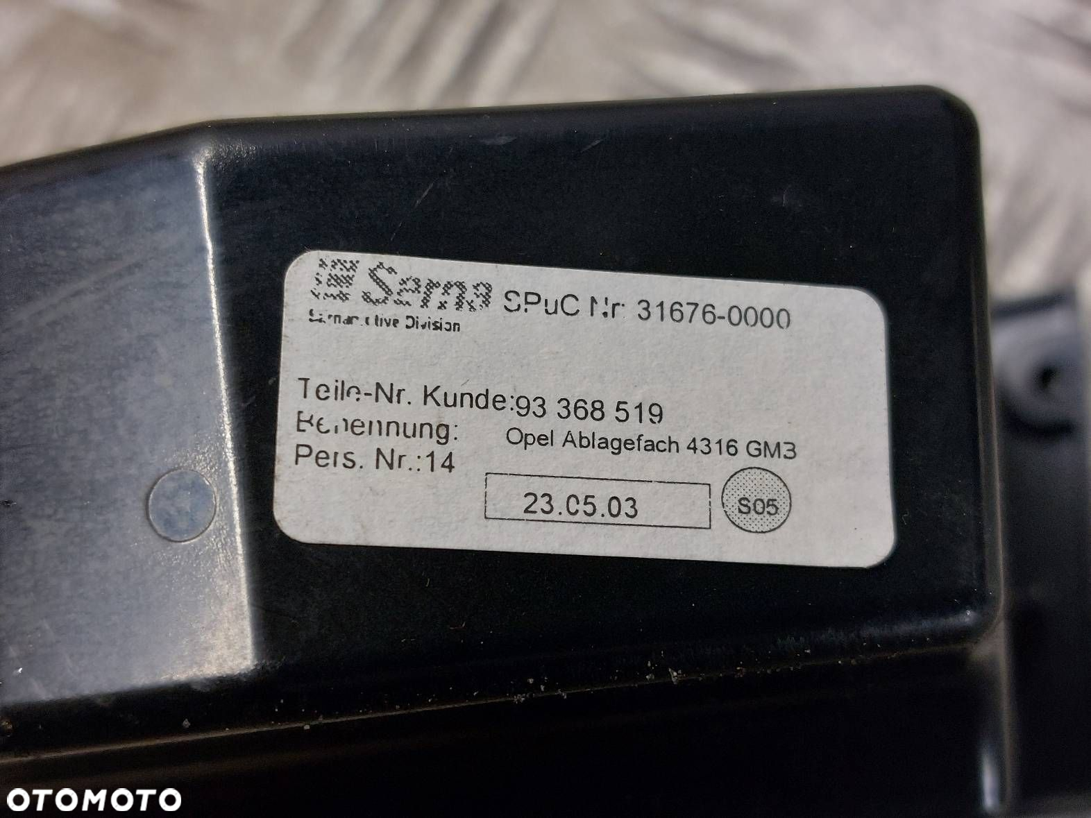POPIELNICZKA OPEL MERIVA A 31295-0100 31676-0000 - 3