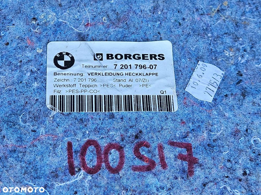 Tapicerka Klapa Osłona Klapy Pas Tylny Bagażnika Plastik BMW 3 E90 LCI 2009r - 39