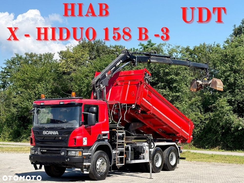 Scania P 410*WYWROTKA 4,95 m + BORDMATIC + HIAB X-HIDUO 158 B-3 + PILOT*6x4 - 1