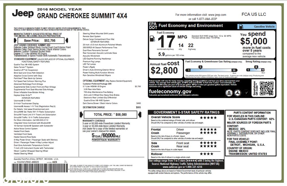 Jeep Grand Cherokee 5.7 V8 HEMI 4WD Automatik Summit - 35