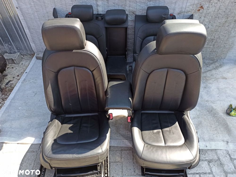 AUDI A6 C7 4G 12-16 FOTELE SKÓRA CZARNE ELEKTRYCZNE 2X KOMPLET SEDAN KOMBI - 1