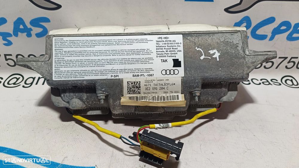 AIRBAG PASSAGEIRO PENDURA AUDI A4 B7 8E2880204C 8E2880204 S4 B7 A4 B8 A6 C8 A7 4K - 1