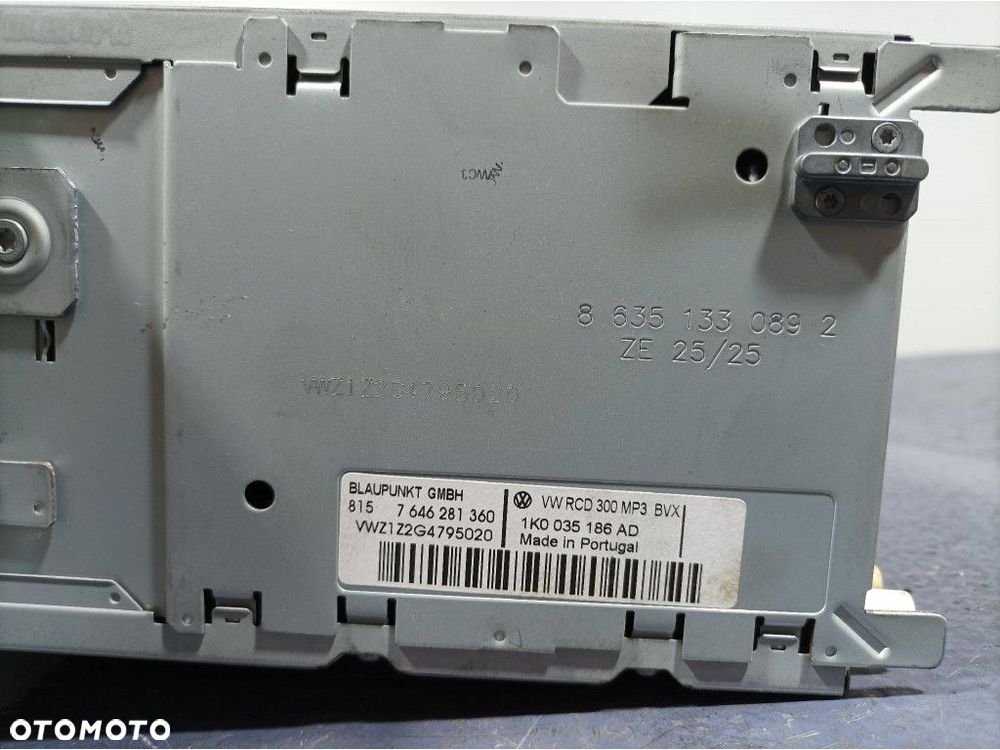 VW TOURAN I LIFT RADIO RADIOODTWARZACZ CD 1K0035186AD - 6