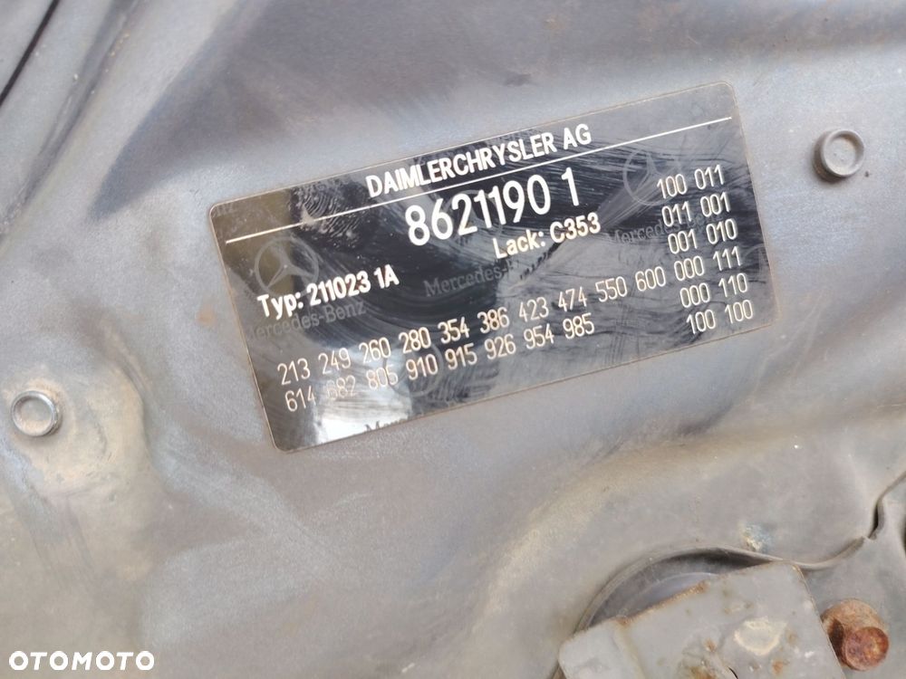 MERCEDES W211  KOD LAK C353  MASKA POKRYWA SILNIKA - 11