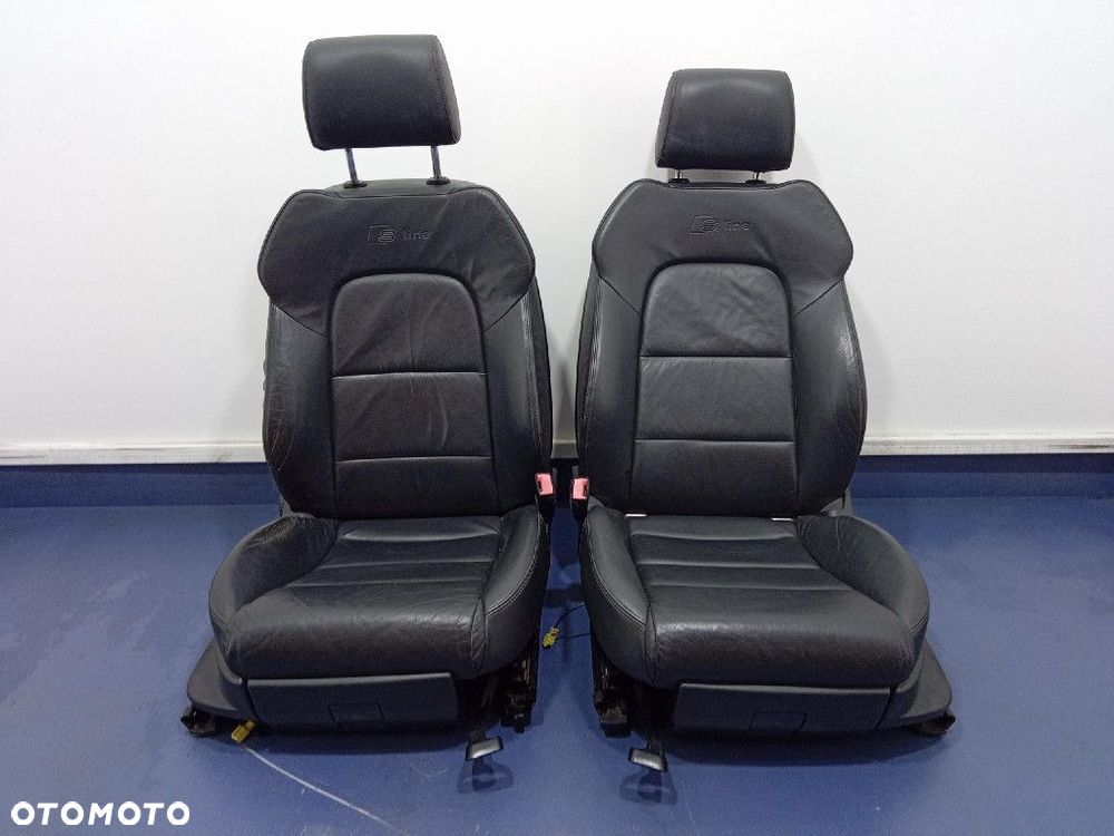 AUDI A3 8P 5D SPORTBACK FOTELE PRZÓD LEWY PRAWY S-LINE SKÓRA ANGLIK - 1