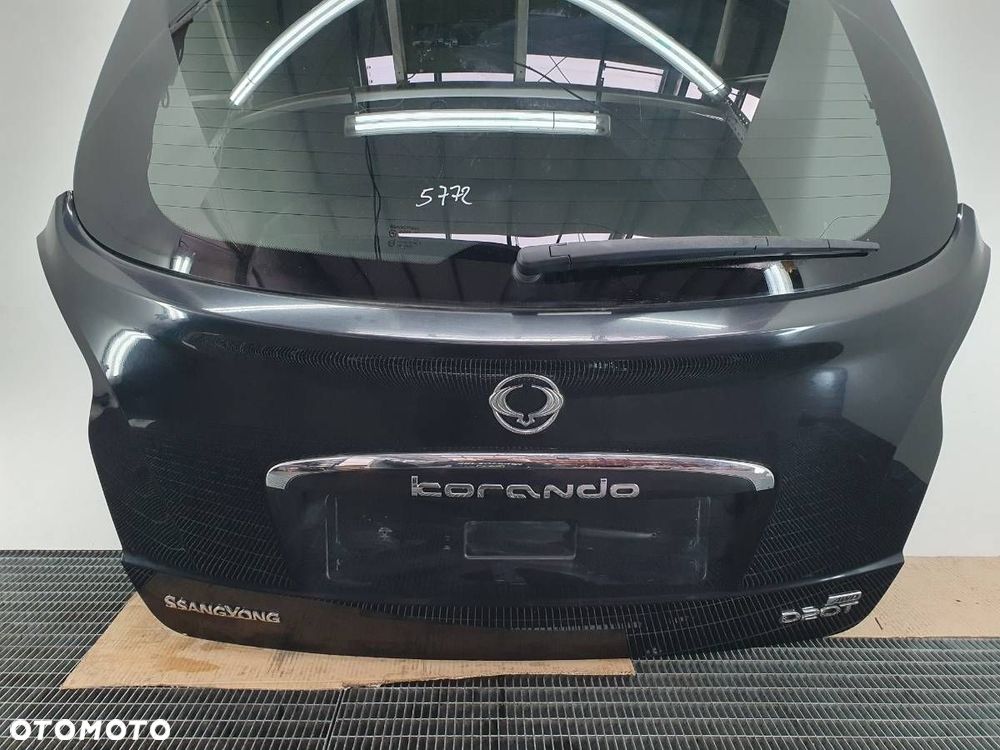 KLAPA TYŁ TYLNA BAGAŻNIKA SSANGYONG KORANDO III CZARNA LAK KOMPLETNA - 6