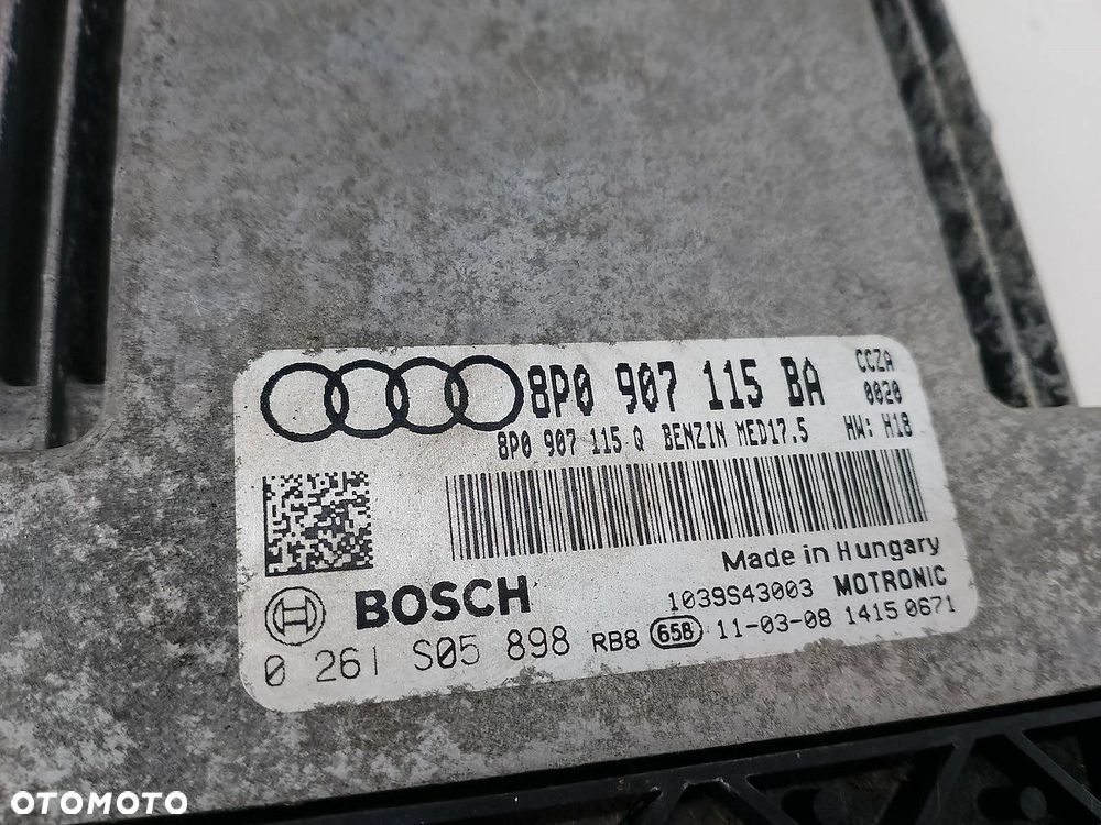 KOMPUTER, STEROWNIK AUDI A3 ( 8P1 ) 8P0907115BA  0261S05898 2.0 TFSI - 4