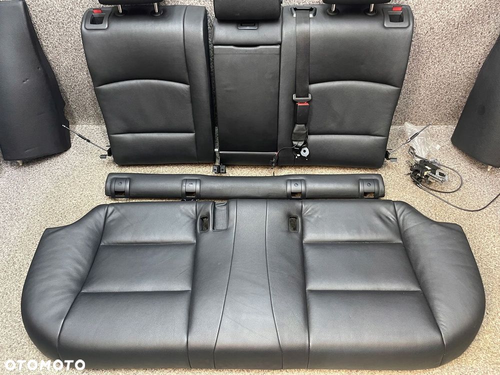 Kanapa tylna podlokietnik tyl Skora Czarna BMW F11 Kombi DAKOTA SCHWARZ BDB - 3