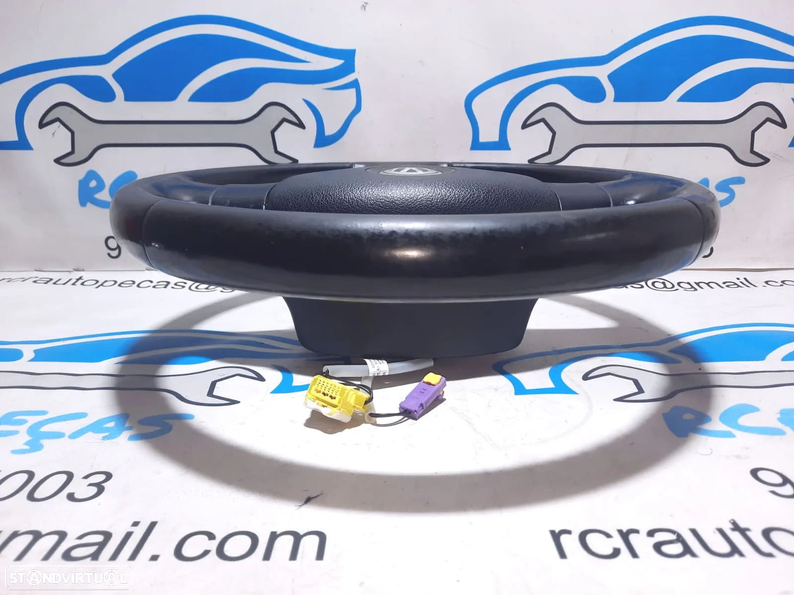 VOLANTE GUIADOR COMPLETO VW VOLKSWAGEN GOLF V 5 MK5 1K0419091M 1K0419091 PELE AIRBAG - 2