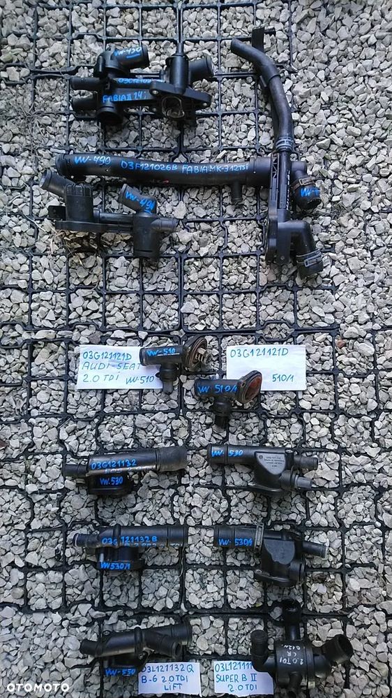 VOLKSWAGEN AUDI SEAT SKODA TERMOSTAT KRÓCIEC WODNY POMPA WODY - 12