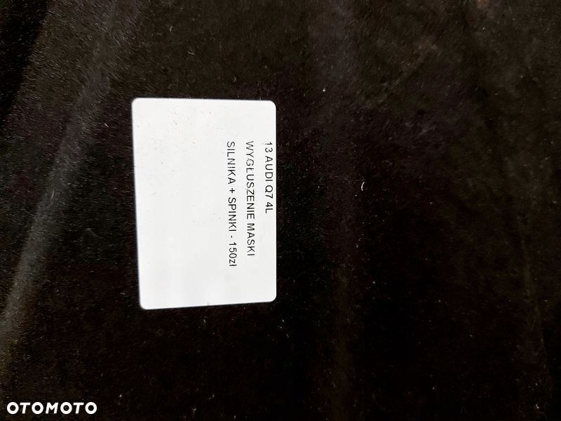 audi q7 1 i 4l wygłuszenie maski silnika podbitka spinki - 2