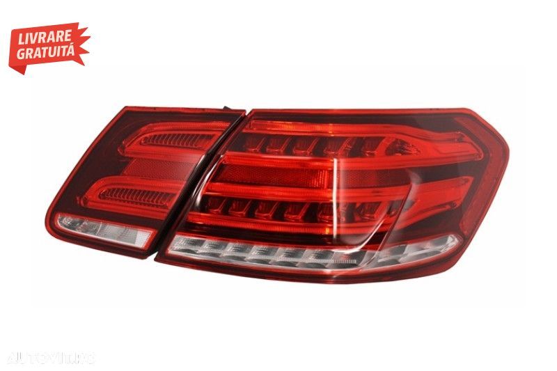 Stopuri LED Mercedes E-Class W212 (2009-2013) Facelift Design Rosu Clar- livrare gratuita - 4
