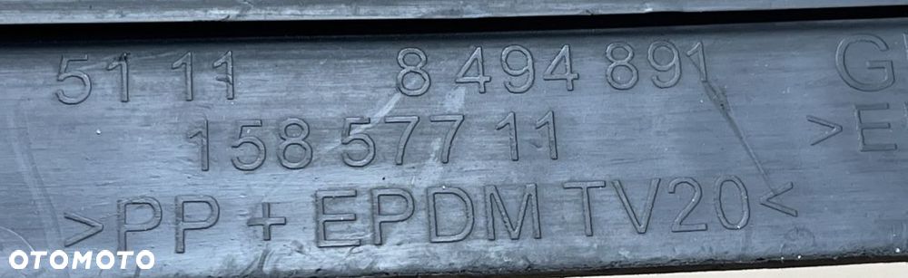 BMW 4 G22 G23 2020 - OSŁONA USZCZELKA ZDERZAKA GÓRNA PRZÓD PRZEDNIA 8494891 - 3