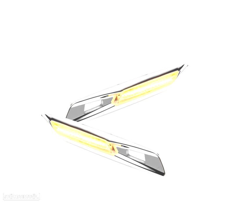 PISCAS LATERAIS BMW SERIE 5 F10 PARK ASSIST CROMADOS - 1