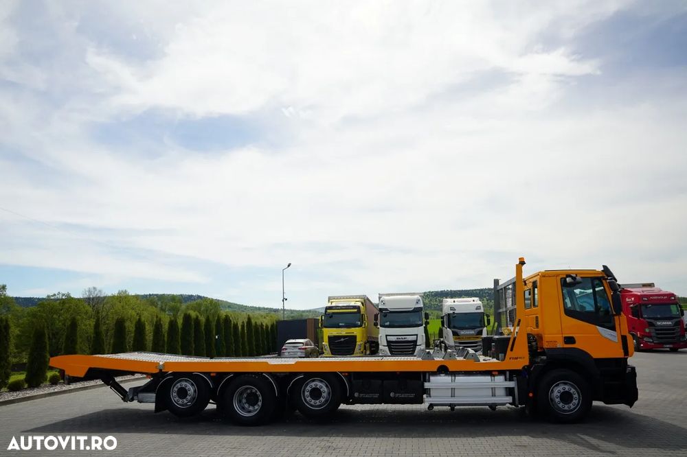 DAF STRALIS 420 / 8X4 / AUTOTURISM CAMION / PLATFORMĂ 10 M / ROTIERE HIDRAULICE / 2 AXE DE RIDICARE ȘI DIRECȚIE / COMPLET AIRMATIC / CAMERĂ / - 14