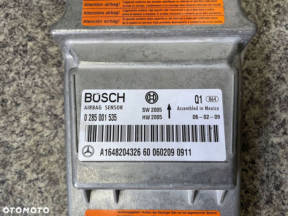 Pasy napinacze poduszka kierowcy pasazera modul AIRBAG Mercedes ML W164 KPL - 8