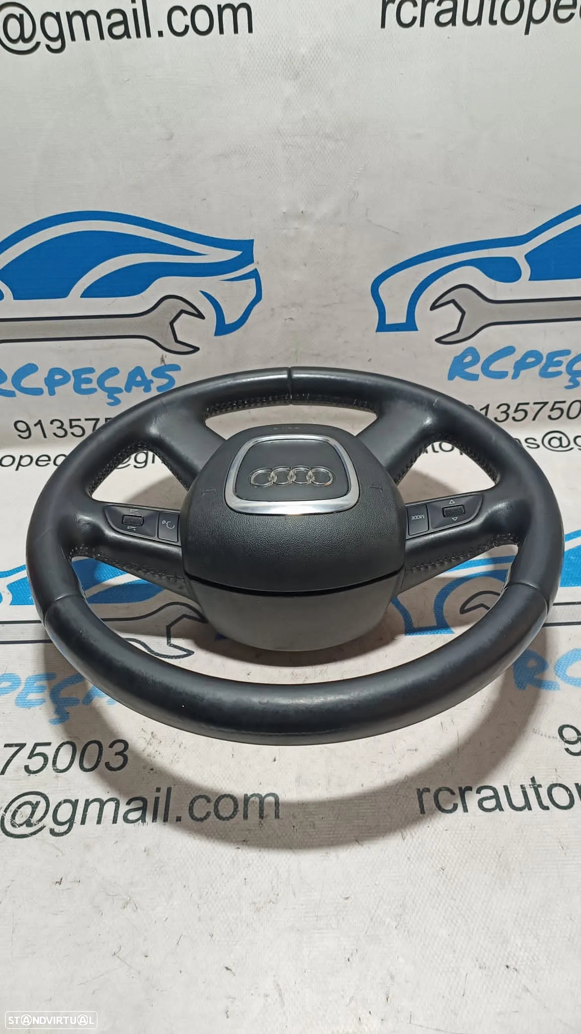 .VOLANTE GUIADOR COMPLETO AUDI A4 B8 8K0419091B 8K0419091 A3 8P A4 B7 A5 8T A6 C6 PELE AIRBAG COMANDOS MULTIFUNÇÕES CONTROLO - 4