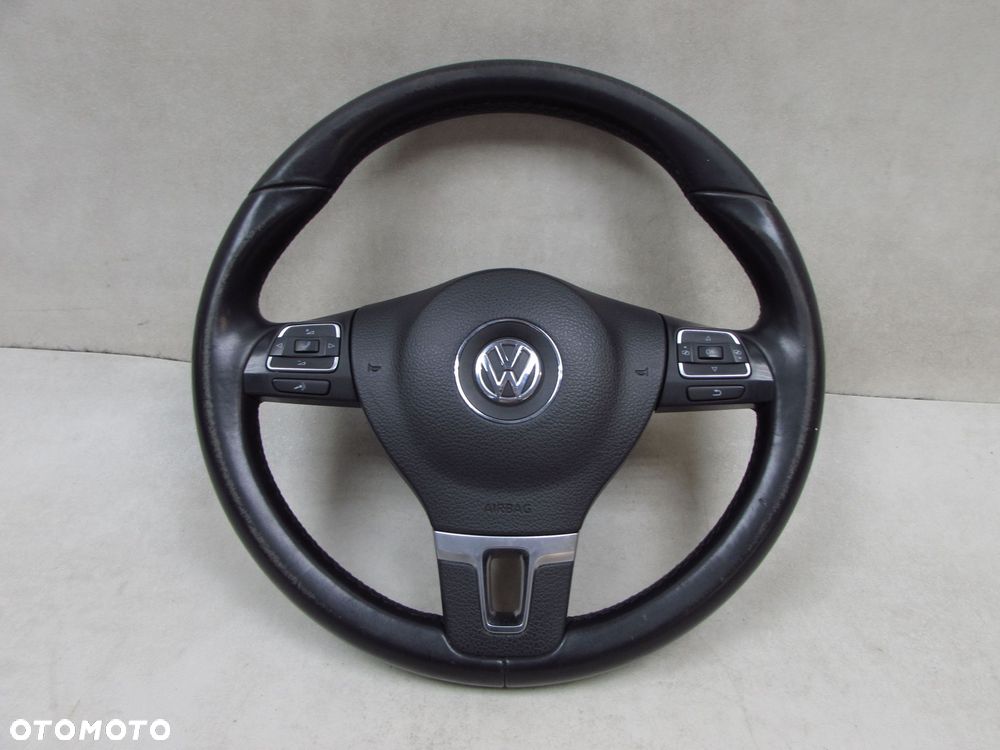 VW PASSAT B7 10-14 KIEROWNICA SKORA MULTIFUNKCJA PODUSZKA AIR BAG - 1