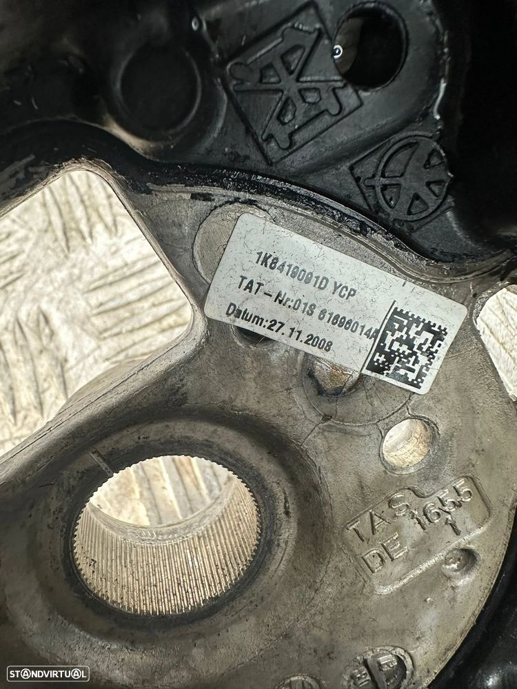 .Volante Completo Flat Bottom Pele Perfurada VW Volkswagen 1K8419091D 2005 - 2017 - 7