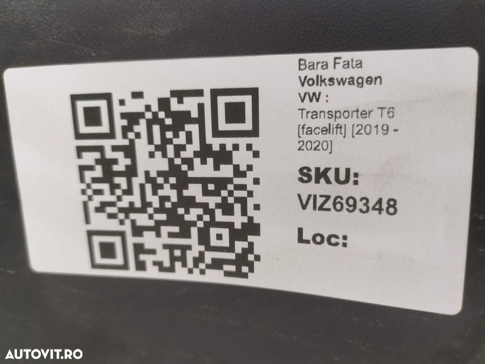 Bara Fata Volkswagen VW Transporter T6 [facelift] 2019 2020 Originala - 8