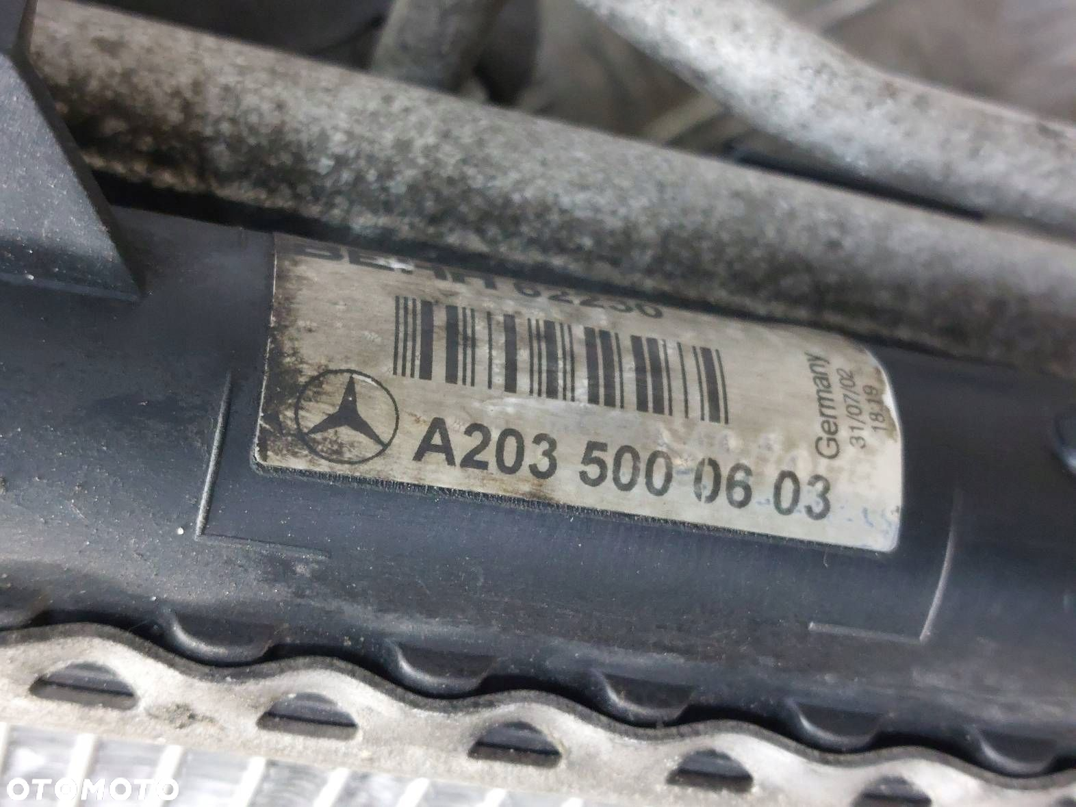 CHŁODNICE KOMPLET + WENTYLATORY MERCEDES W203 C KLASA 1.8 16V 2035000603 - 2