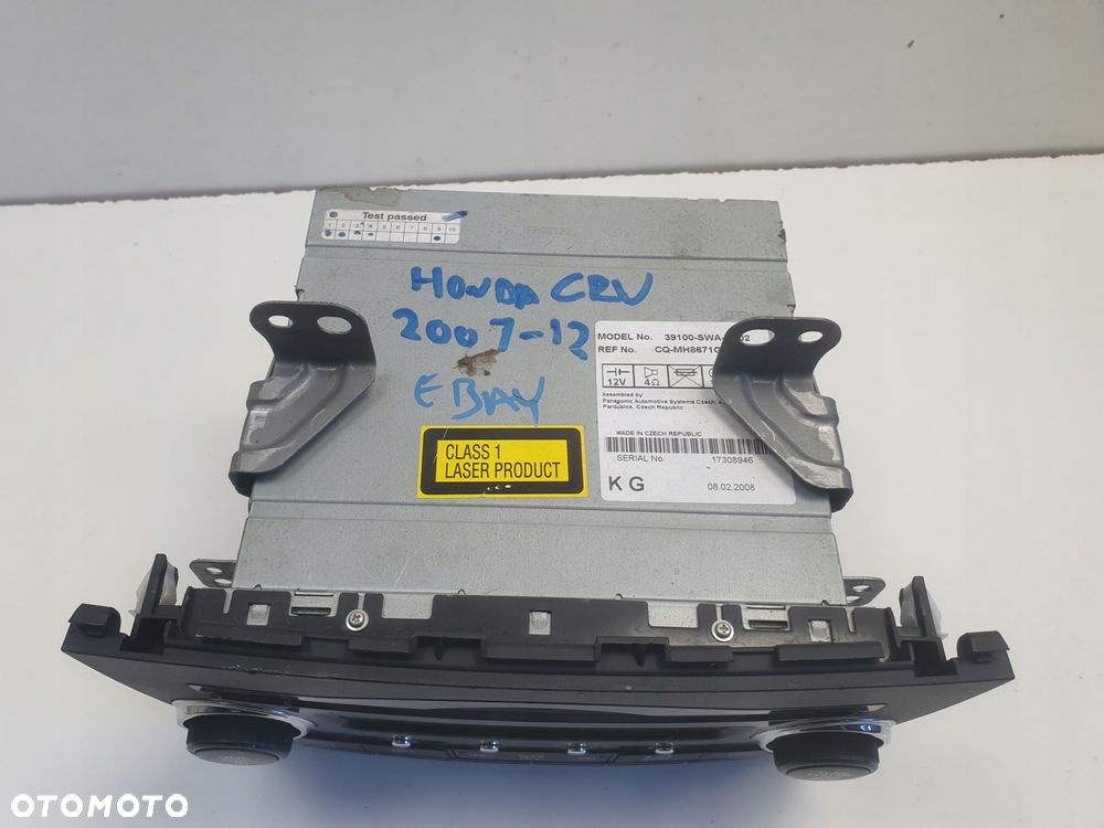 RADIO Honda CRV CR-V III 39100-SWA-G102 Radioodtwarzacz CD oryginał - 3
