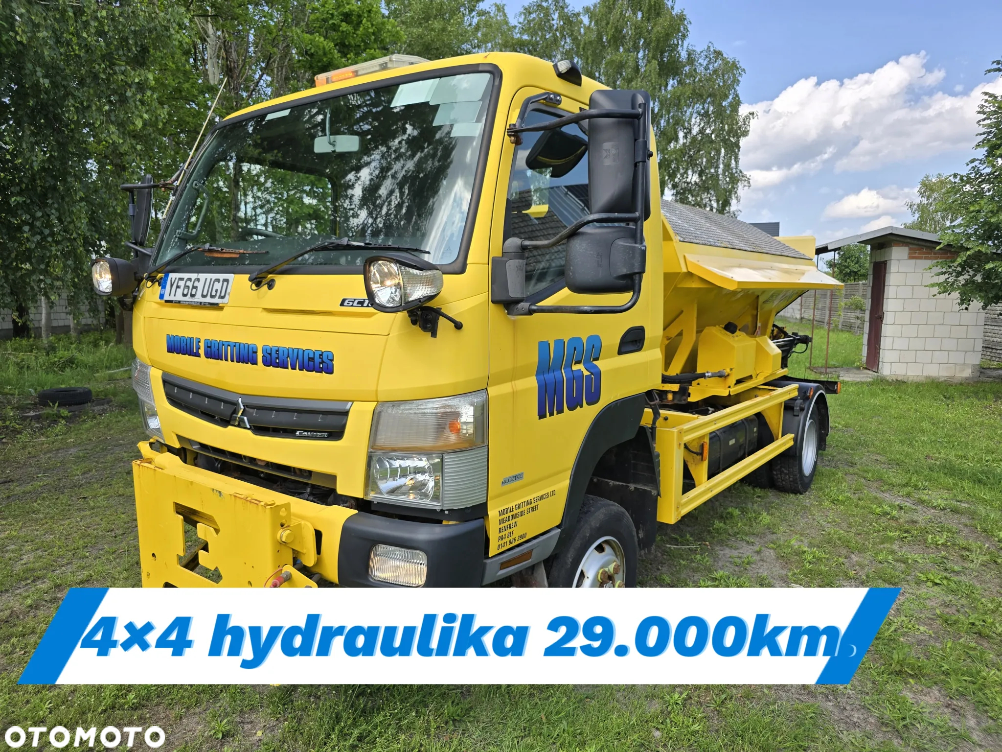 Mitsubishi CANTER 4x4 FUSO 180KM 6C18 Piaskarka Solarka Gritter Hydraulika Euro 6 - 2